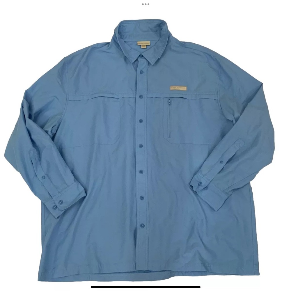 Field & Stream Shirt XXL 
Blue
Fishing 
Vented 
2 Pockets 
Roll Tab Sleeve